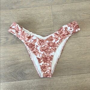 Abercrombie & Fitch Red Floral Bikini Bottom
